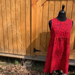 JODIFL Red and Black Patterned Dress size Large